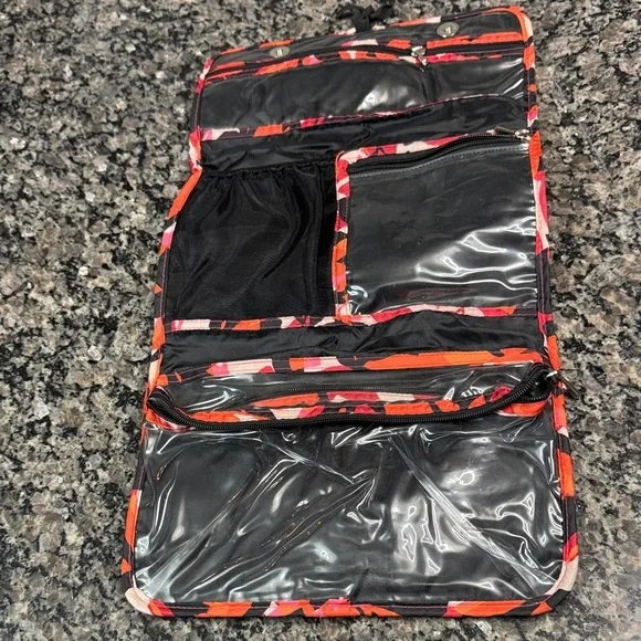 Nicole Miller Red and Black Cosmetic Bag EUC - Picture 3 of 11